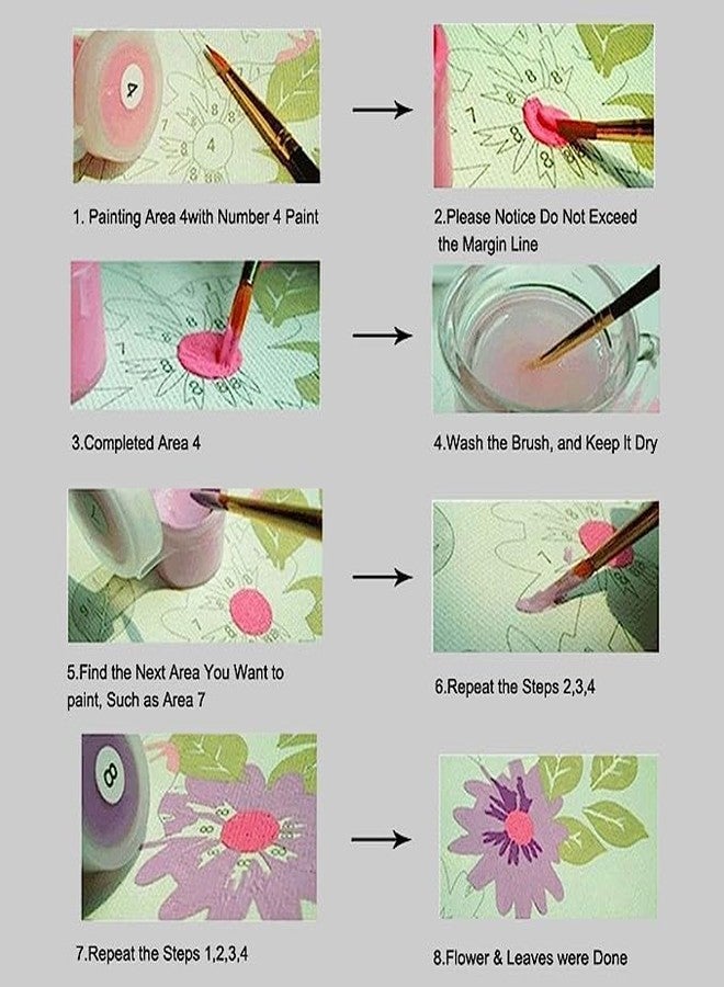 TREXEE DIY Oil Painting Paint by Numbers Kit for Kids and Adults 16" Wx20 Linen Oil Canvas Pre-Printed Canvas with Brushes and Pigment, DIY Color Oil Painting Acrylic Paints (COLOR 13) - Image 4